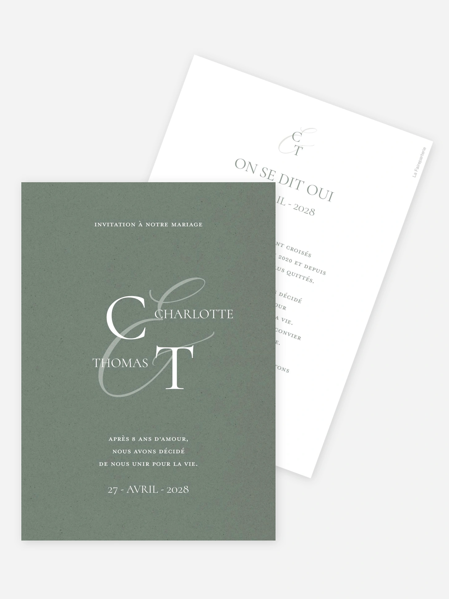 Faire-part de mariage Elegant Love