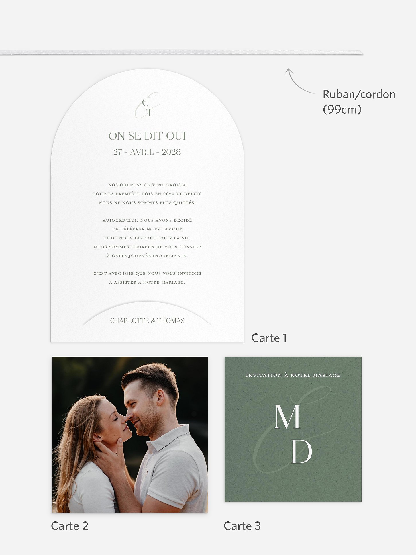 Faire-part de mariage Elegant Love