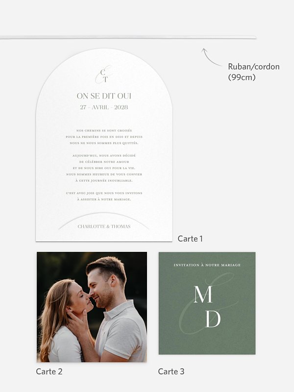 Faire-part de mariage Elegant Love
