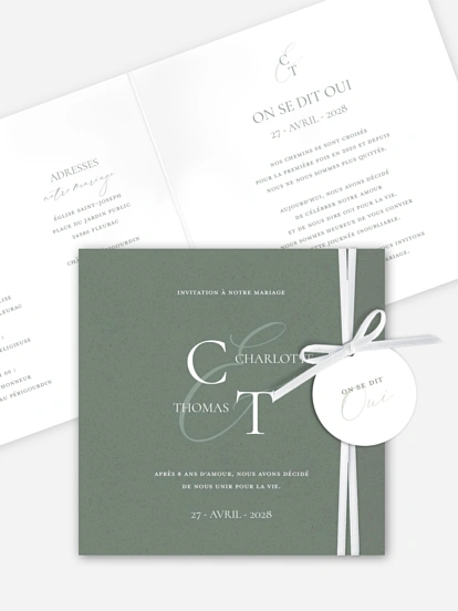 Faire-part de mariage Elegant Love