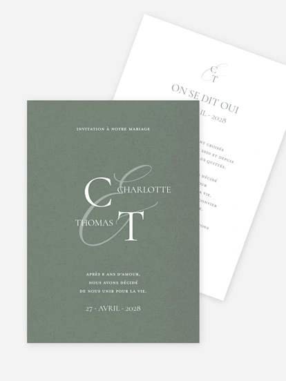 Faire-part de mariage Elegant Love