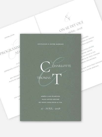 Faire-part de mariage Elegant Love