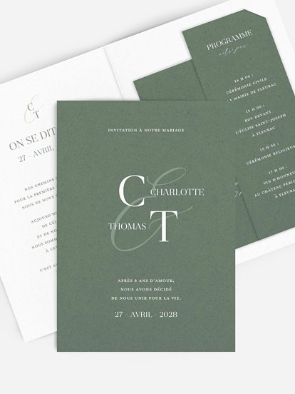 Faire-part de mariage Elegant Love