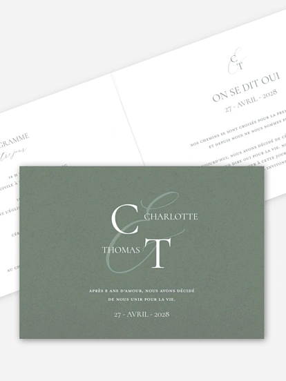 Faire-part de mariage Elegant Love