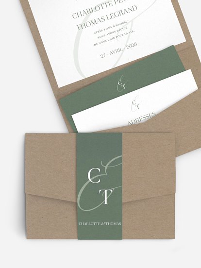 Faire-part de mariage Elegant Love