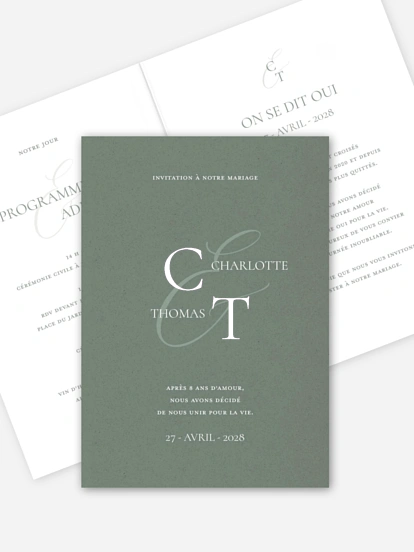 Faire-part de mariage Elegant Love