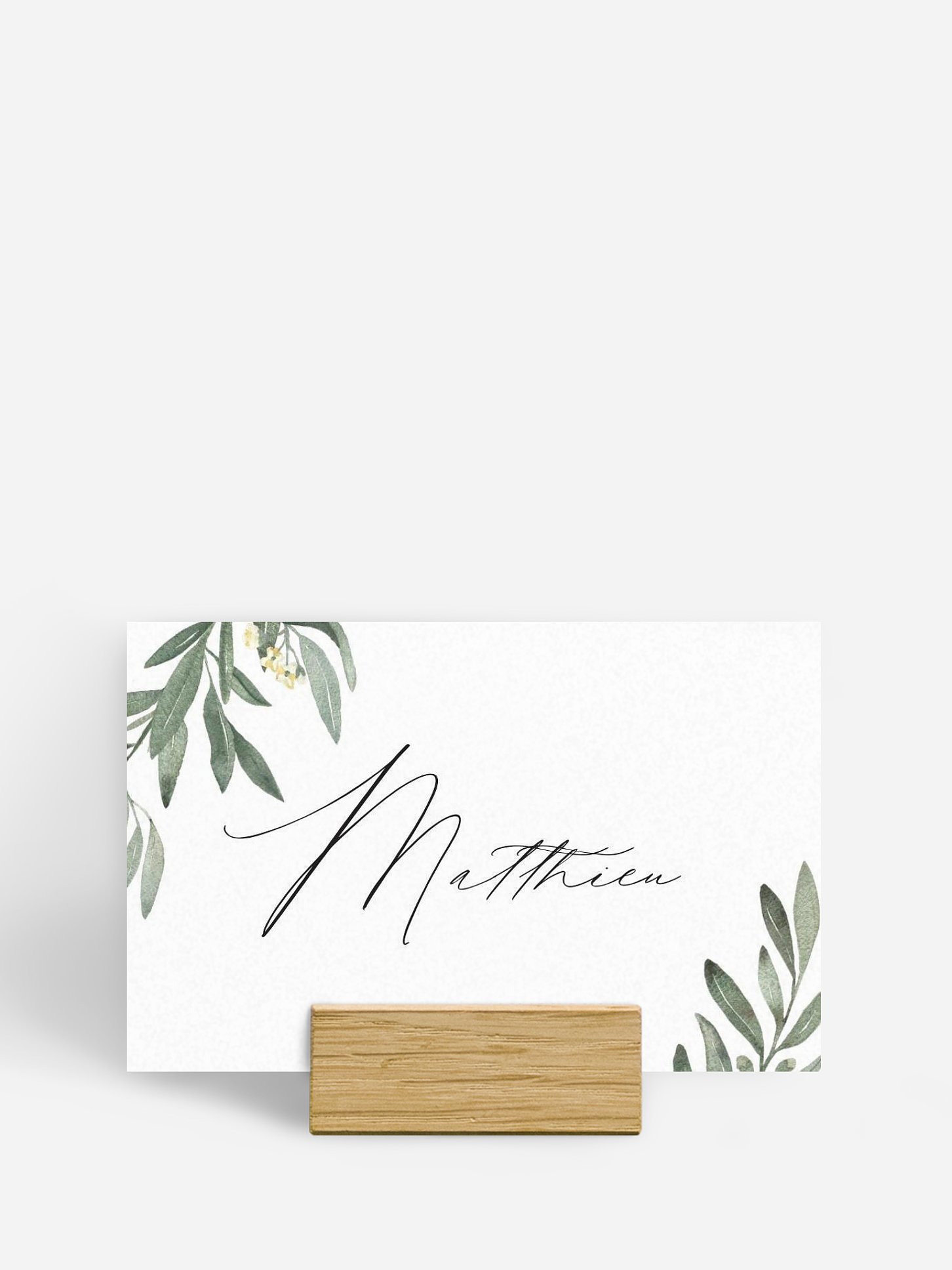 Marque-place mariage Olivier chic