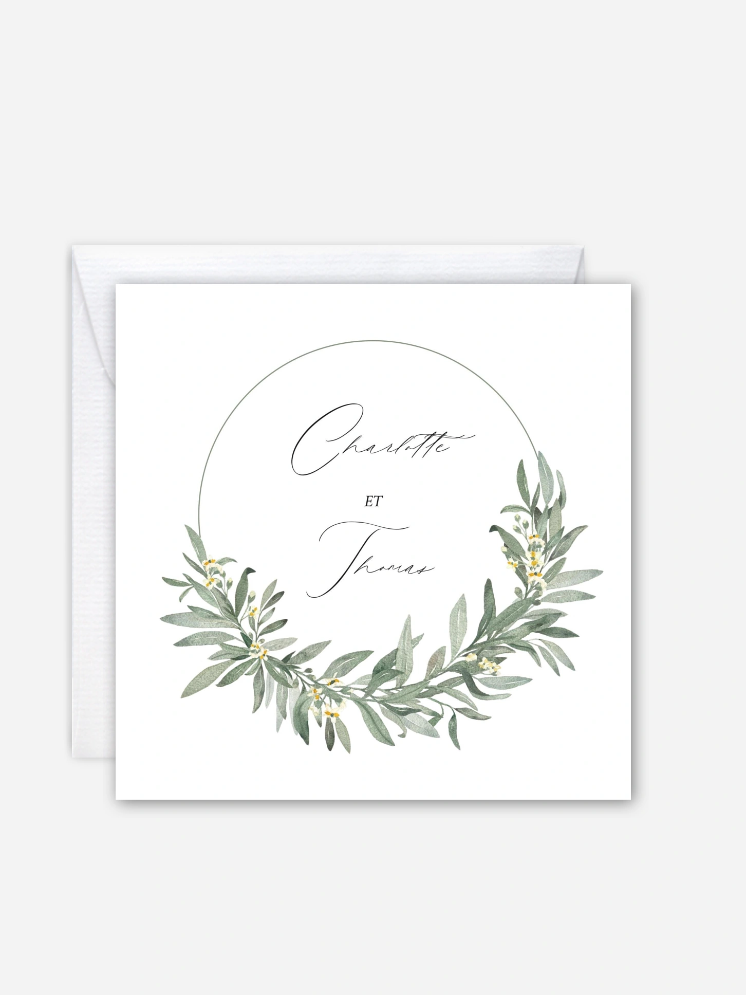 Faire-part de mariage Olivier chic