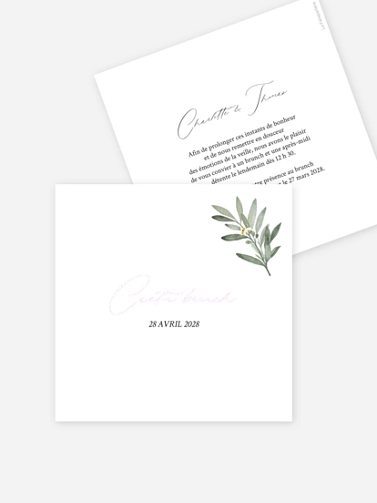 Carte brunch Olivier chic