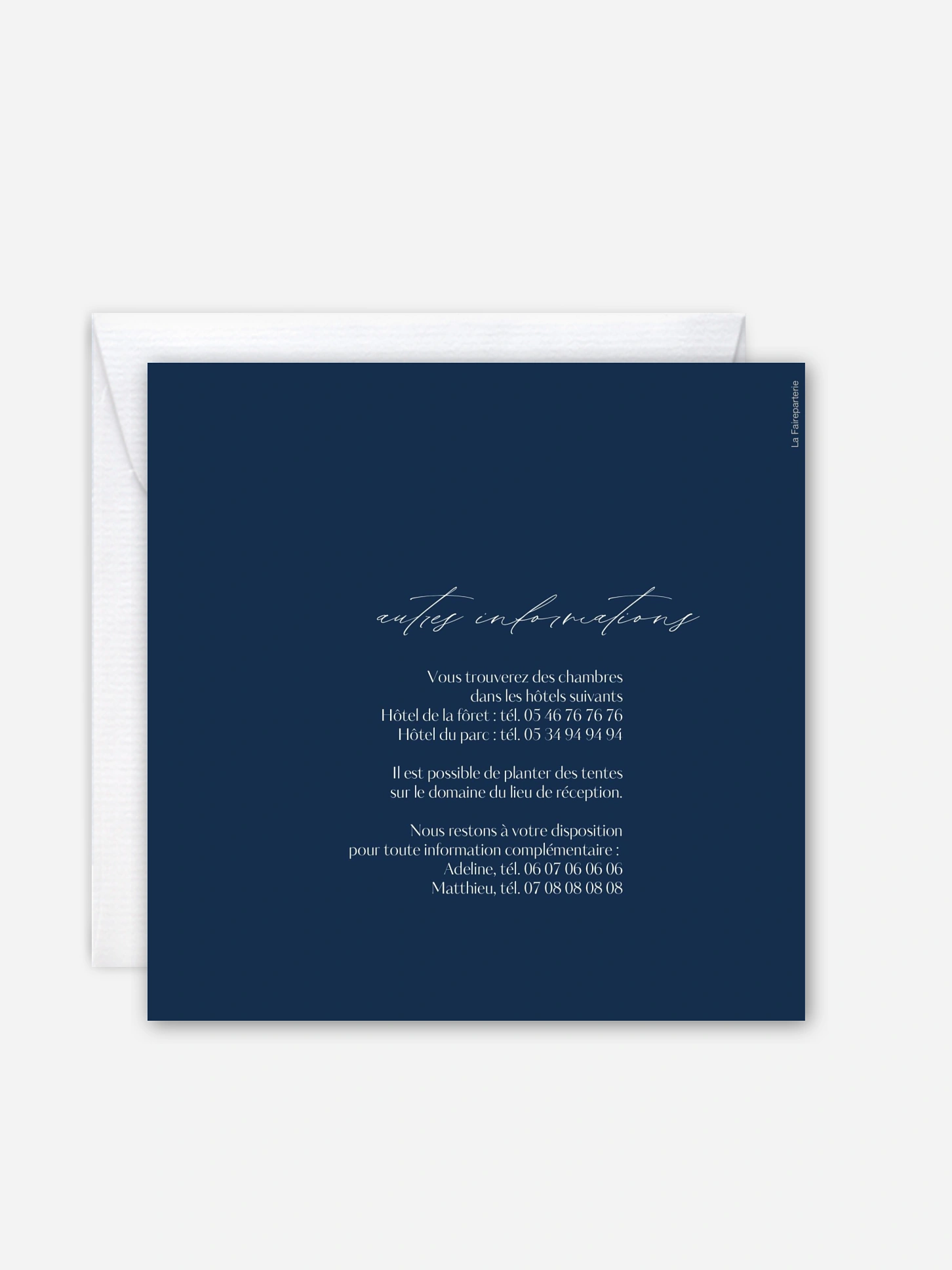 Faire-part de mariage Olivier élégant