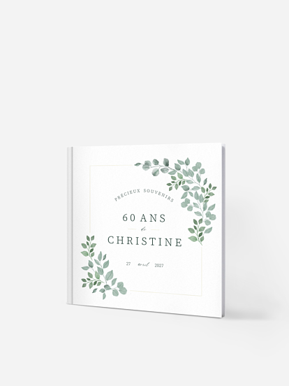 Livre d'or anniversaire Greenery Garden