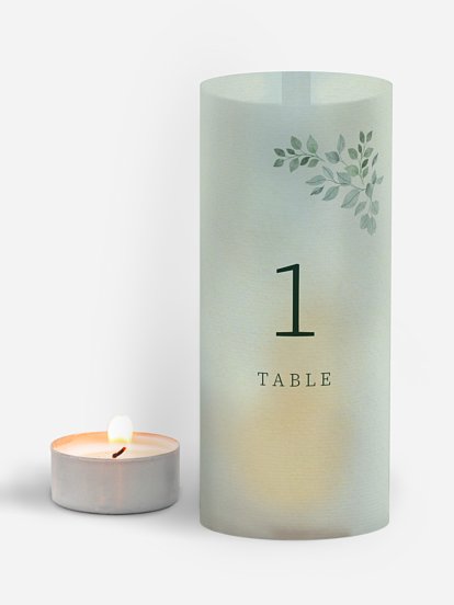 Numéro de table mariage Greenery Garden