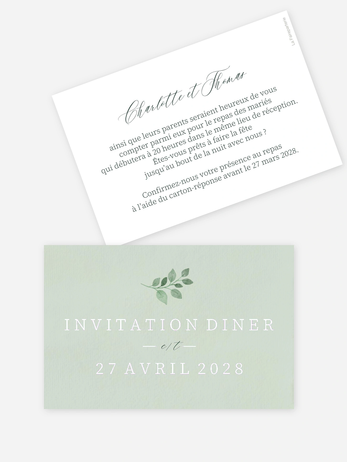 Carton d'invitation Greenery Garden