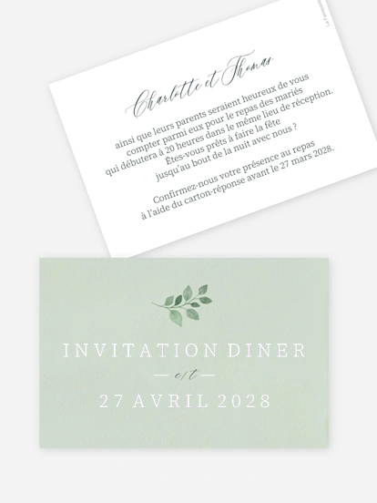 Carton d'invitation Greenery Garden
