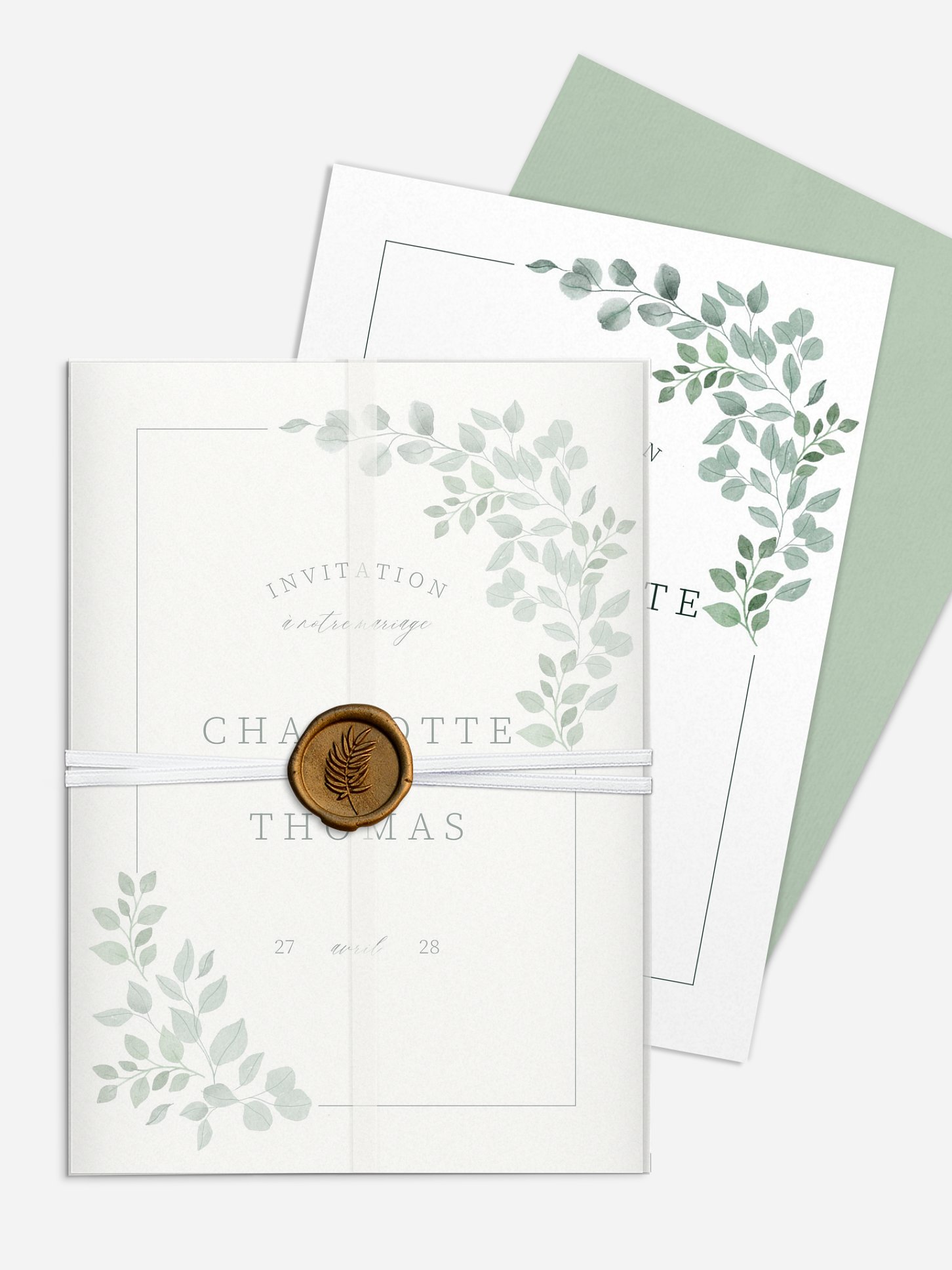 Faire-part de mariage Greenery Garden