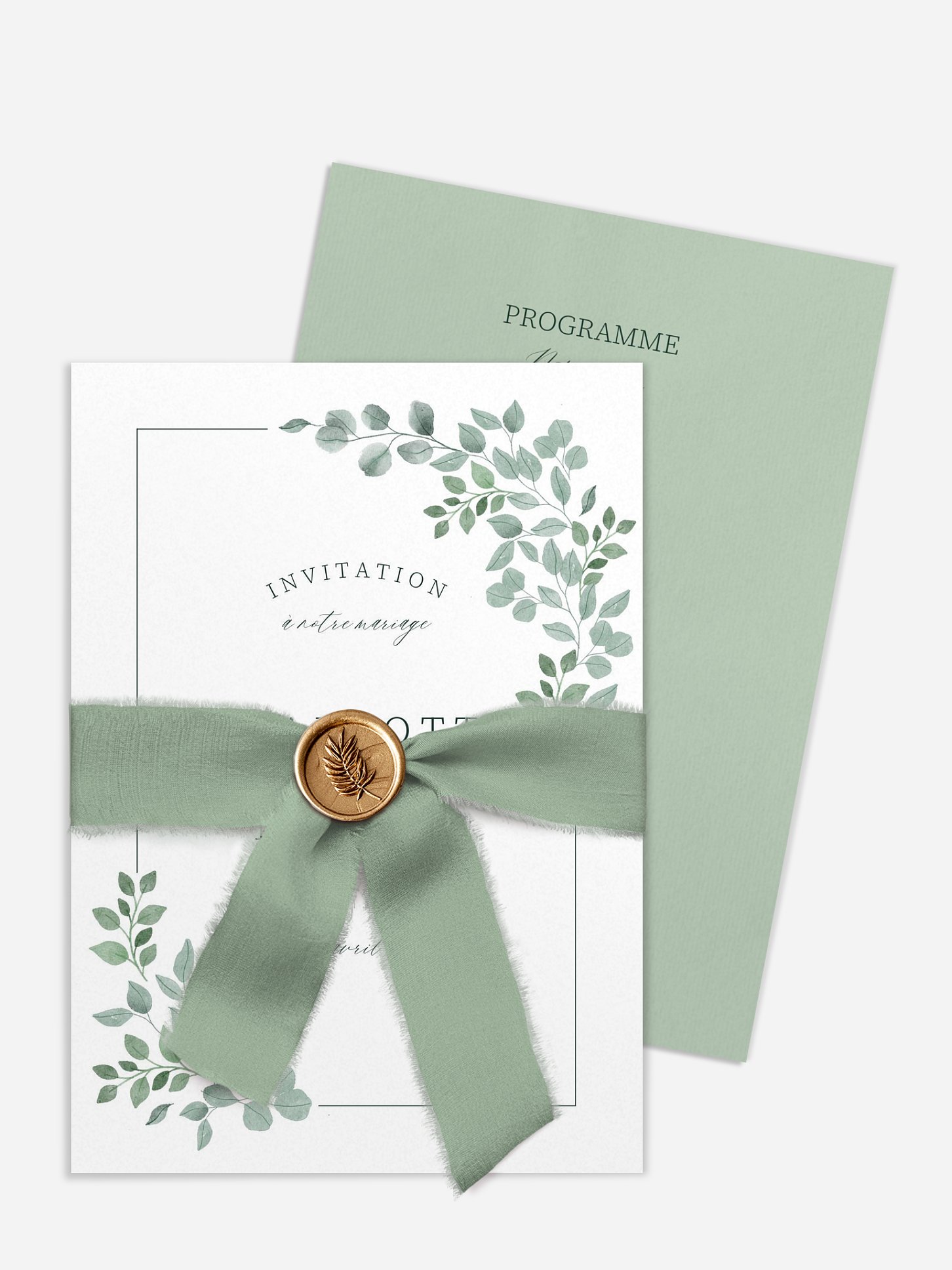 Faire-part de mariage Greenery Garden