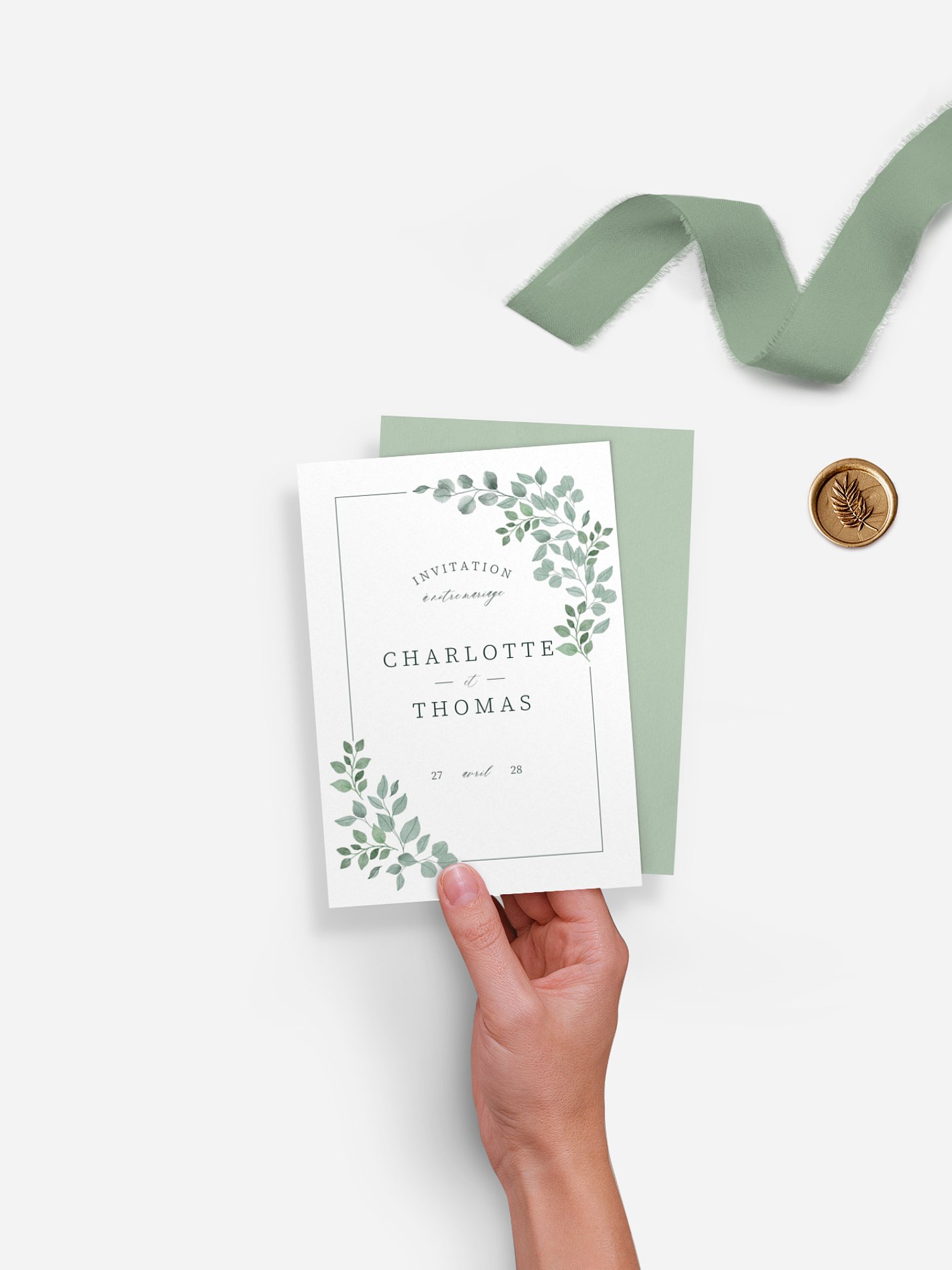Faire-part de mariage Greenery Garden