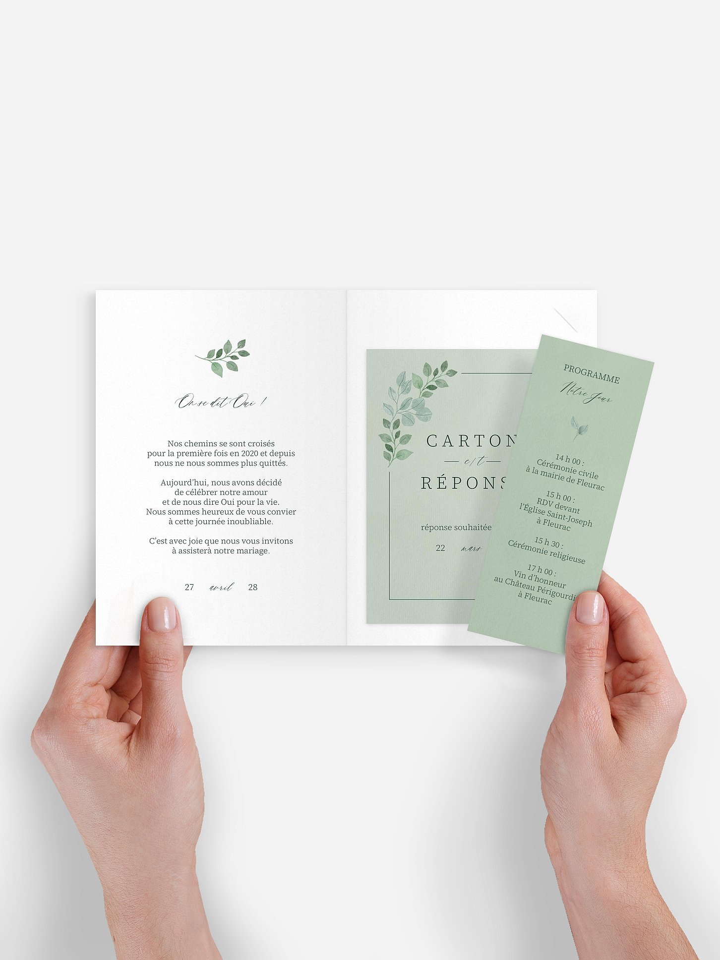 Faire-part de mariage Greenery Garden