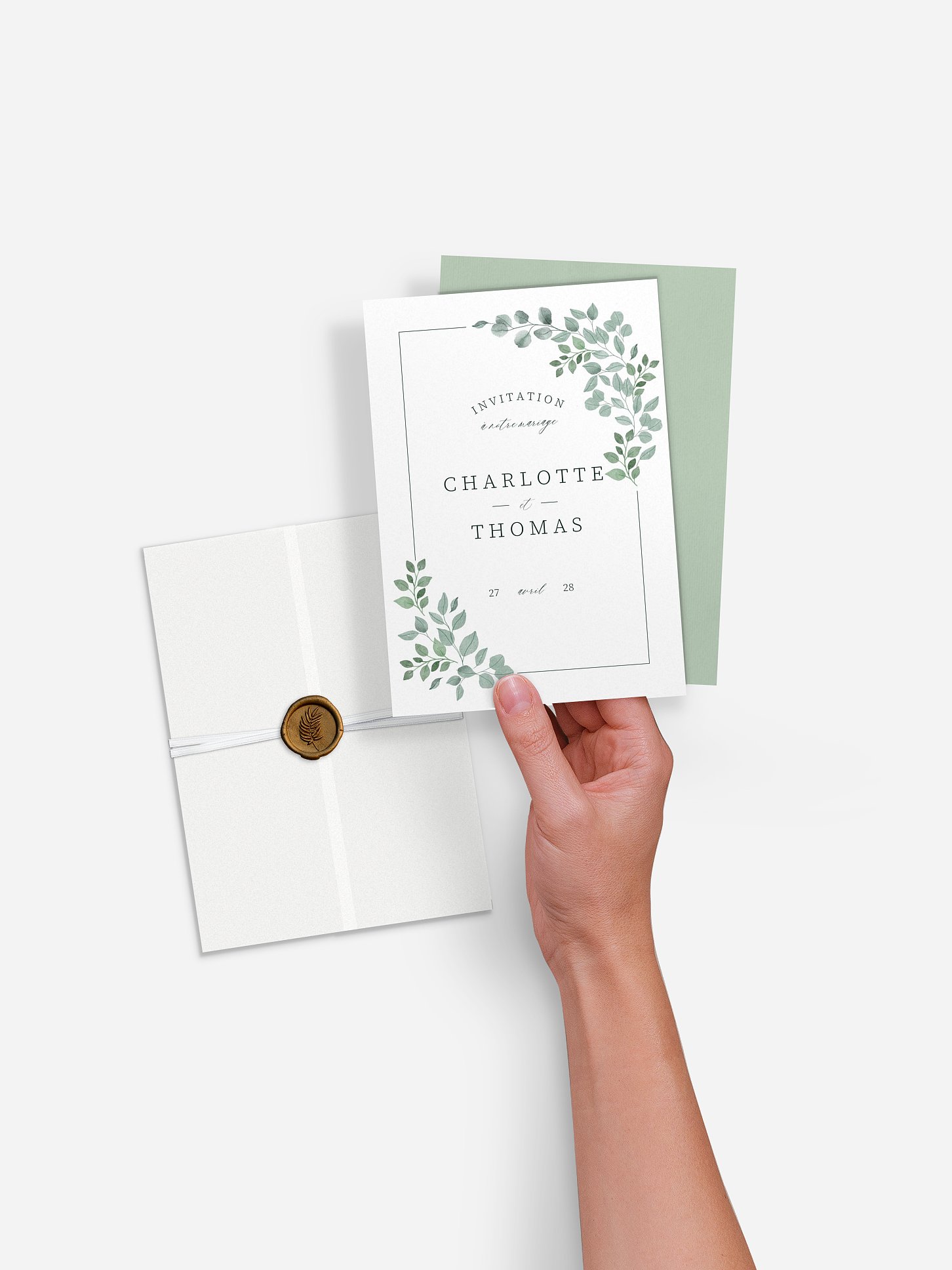 Faire-part de mariage Greenery Garden
