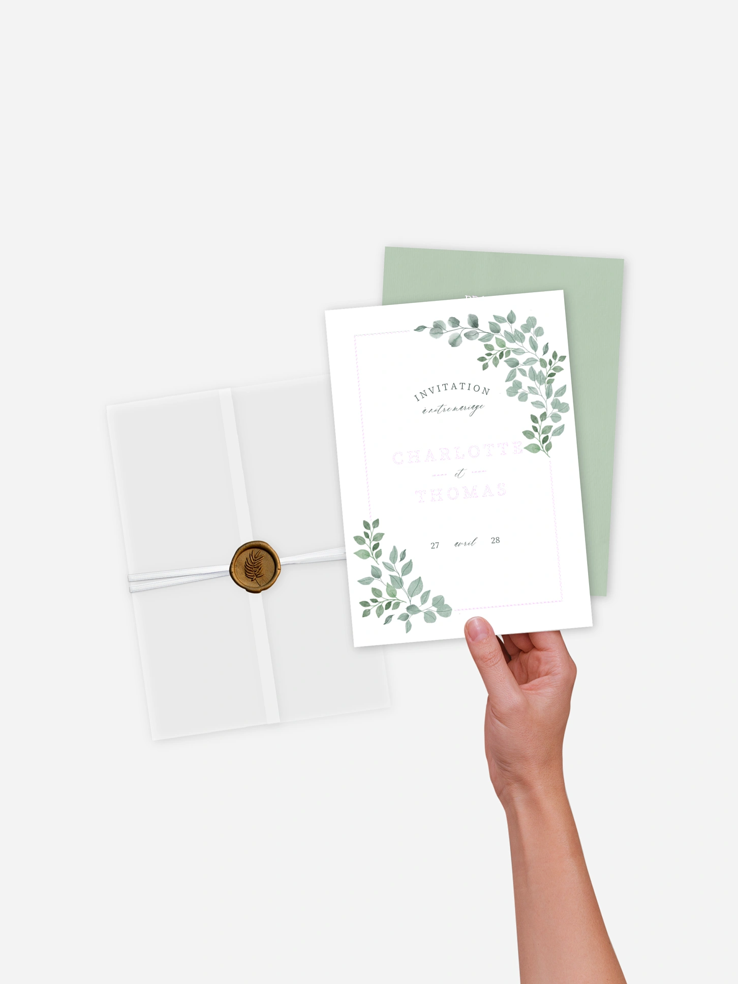 Faire-part de mariage Greenery Garden