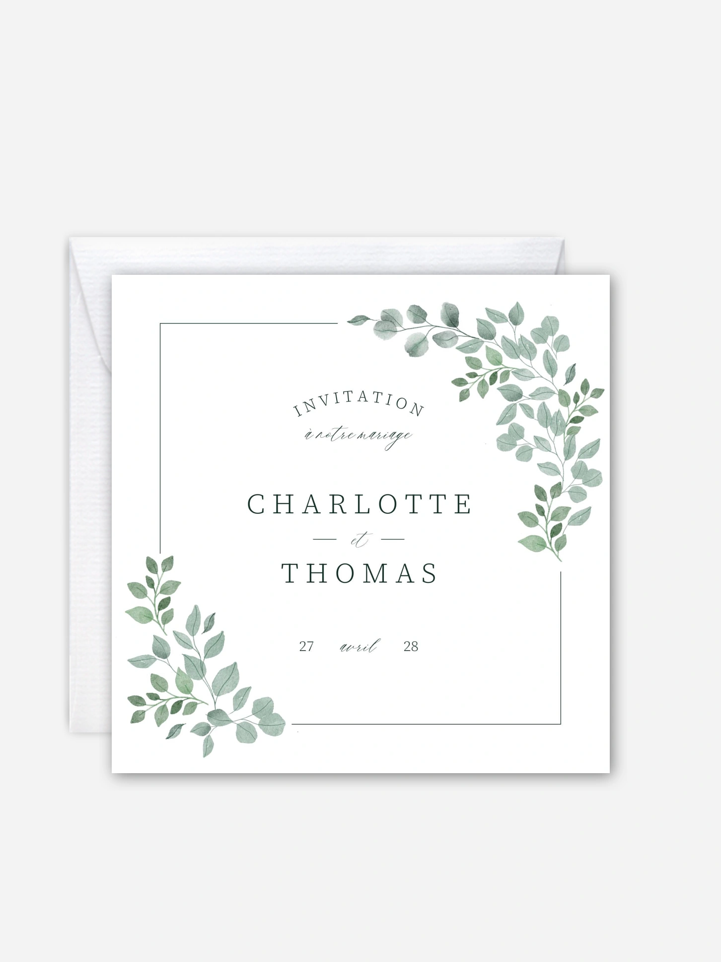 Faire-part de mariage Greenery Garden