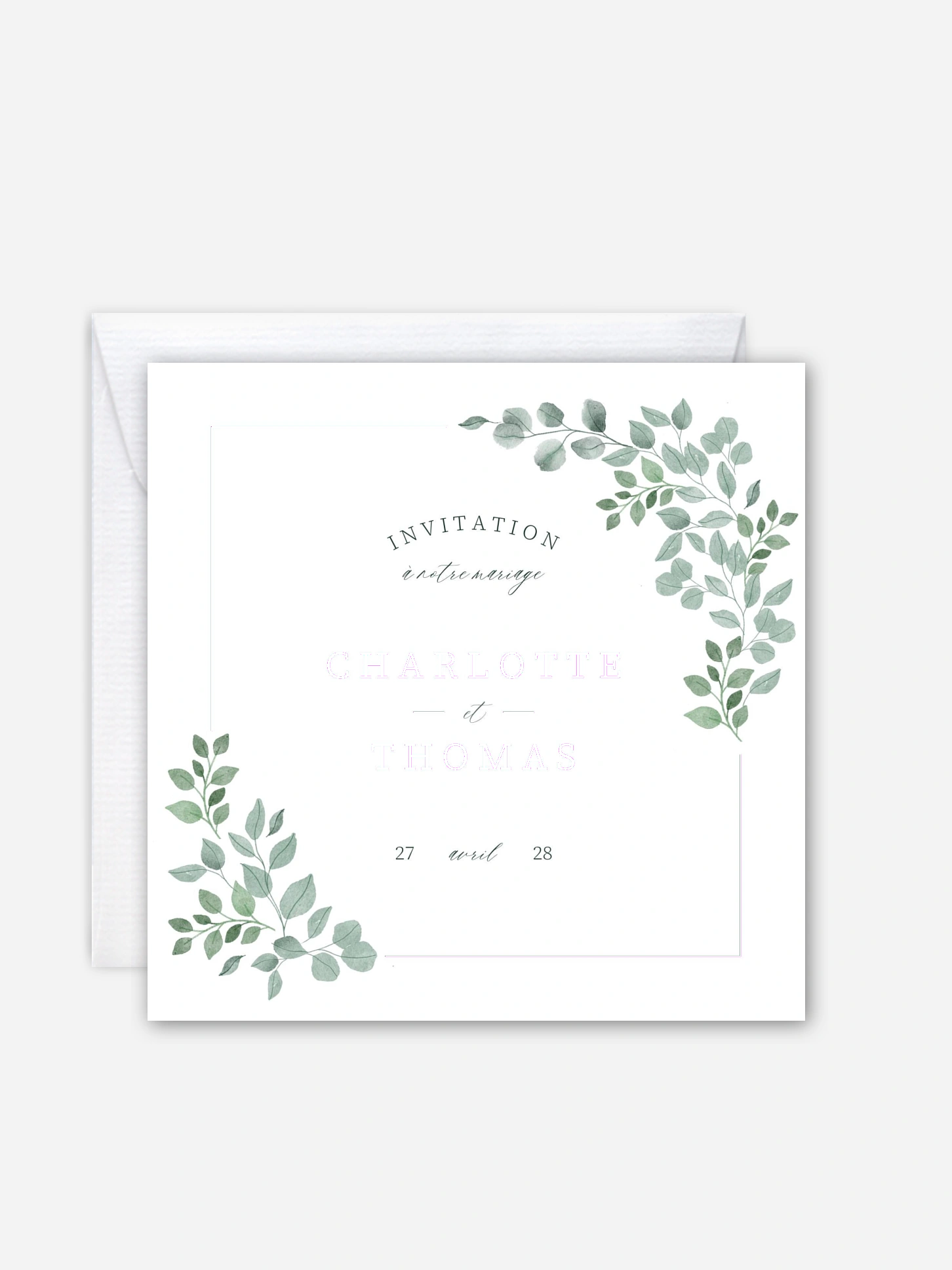 Faire-part de mariage Greenery Garden