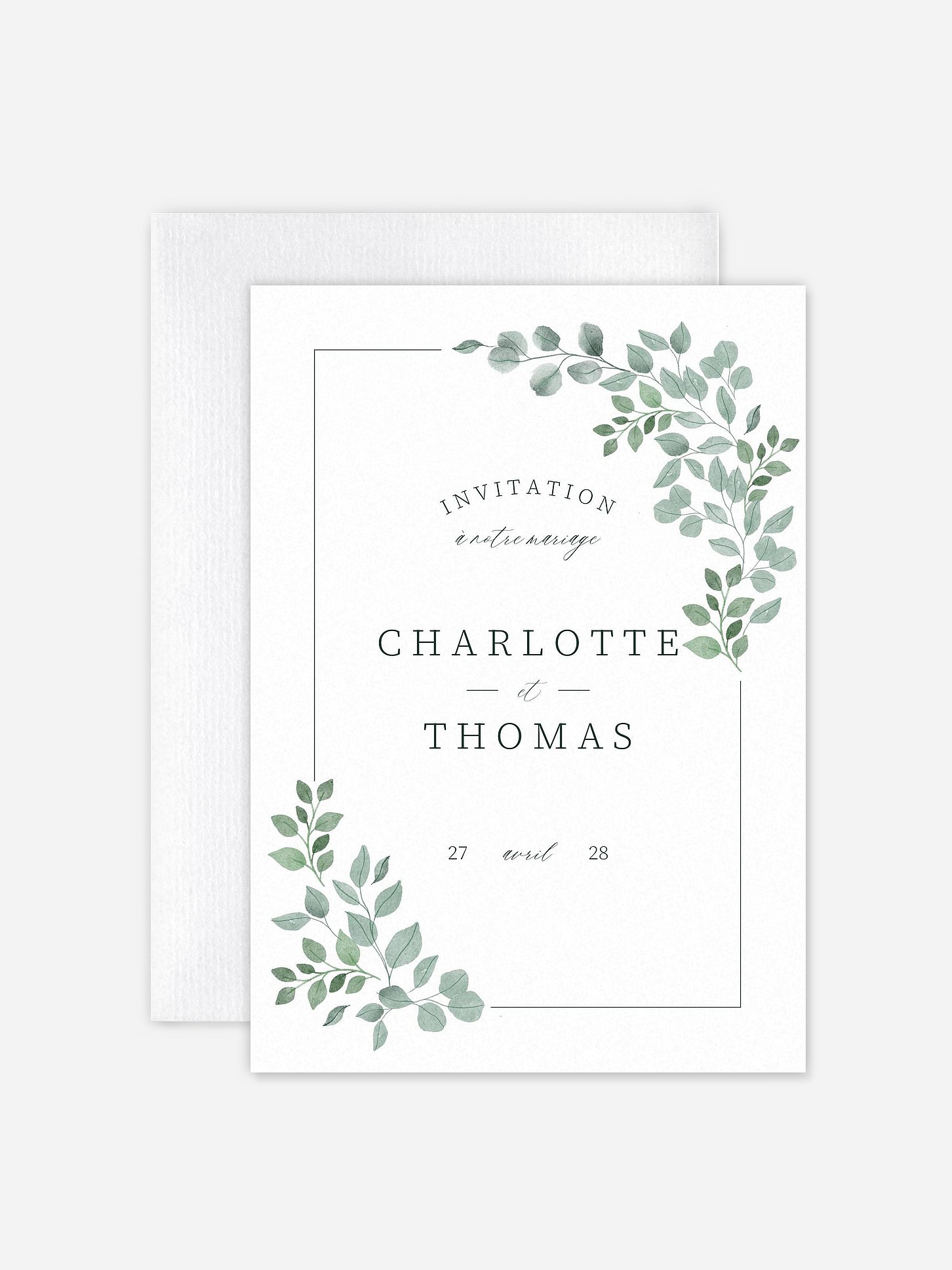 Faire-part de mariage Greenery Garden