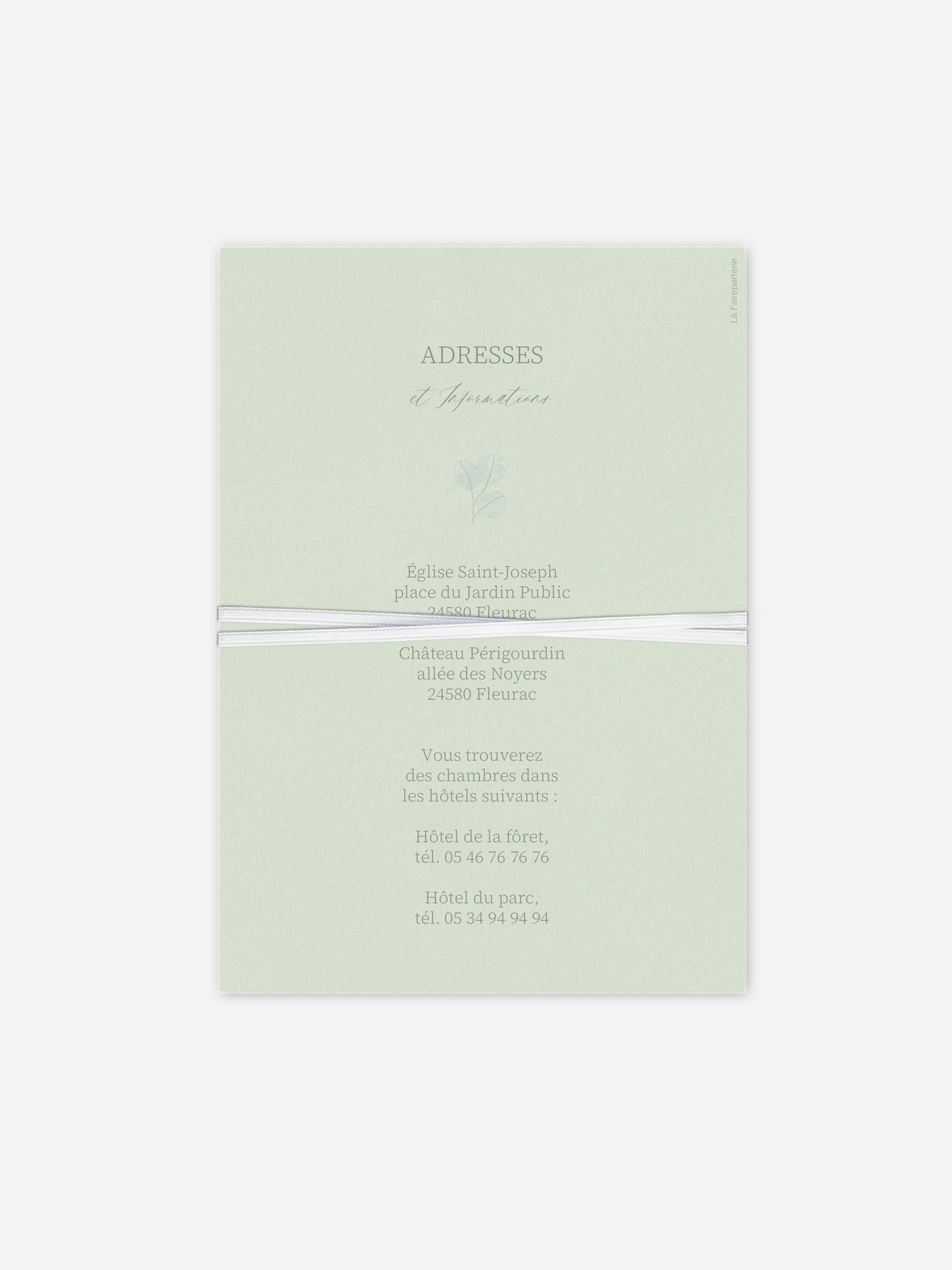 Faire-part de mariage Greenery Garden