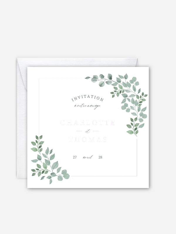 Faire-part de mariage Greenery Garden