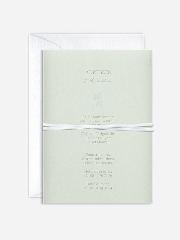 Faire-part de mariage Greenery Garden