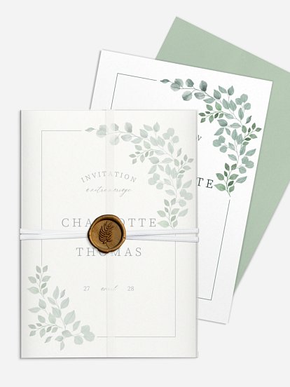 Faire-part de mariage Greenery Garden