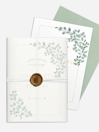 Faire-part de mariage Greenery Garden