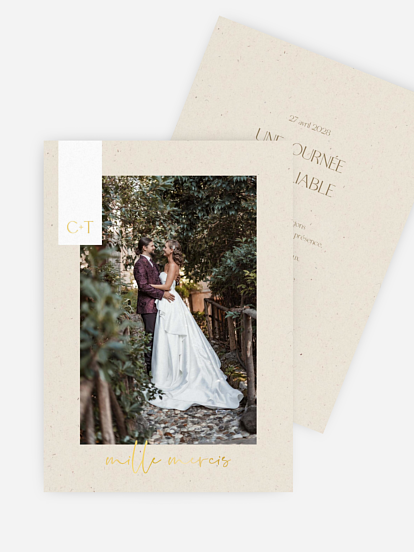 Carte de remerciements Promesse moderne