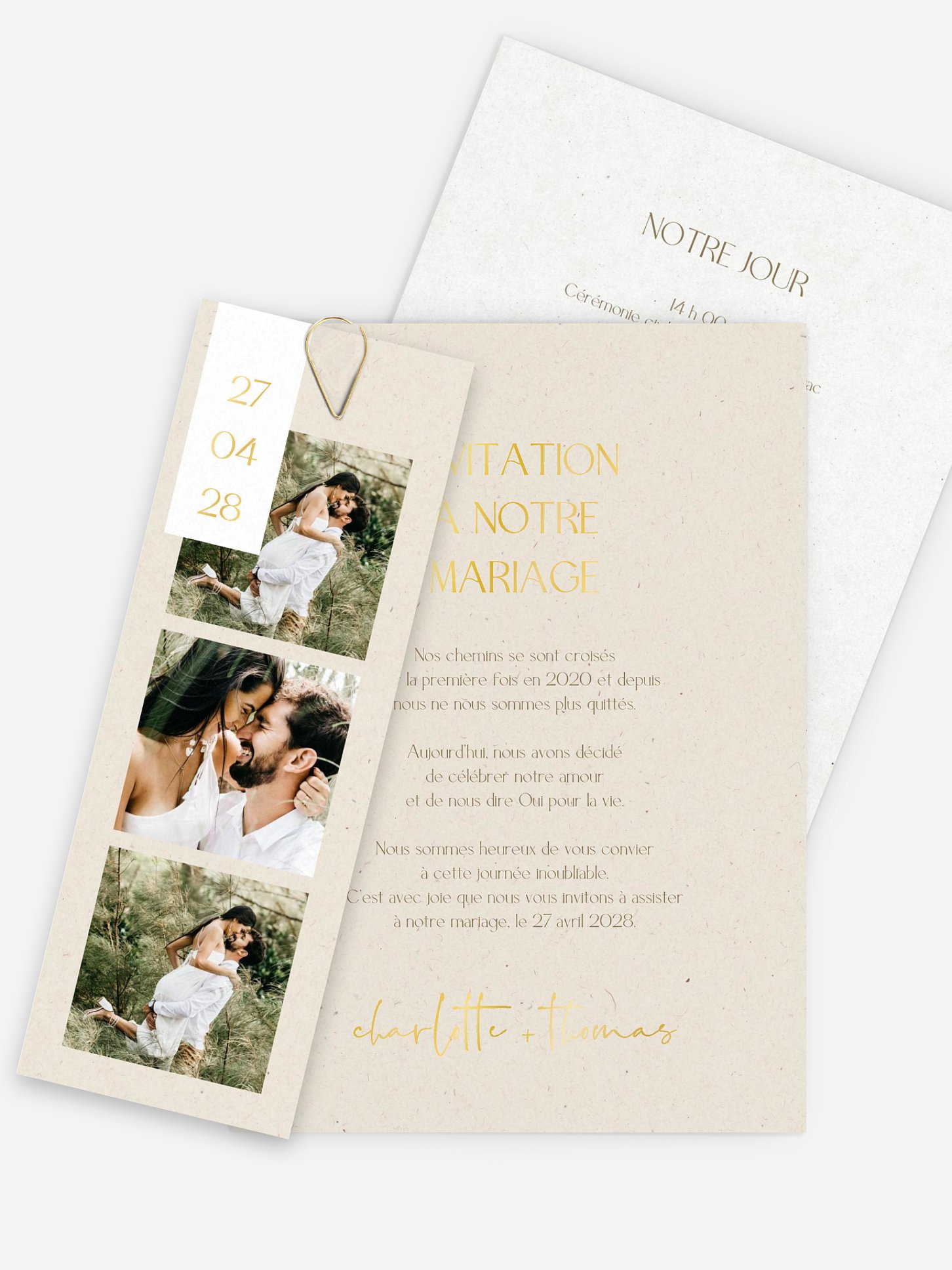 Faire-part de mariage Promesse moderne