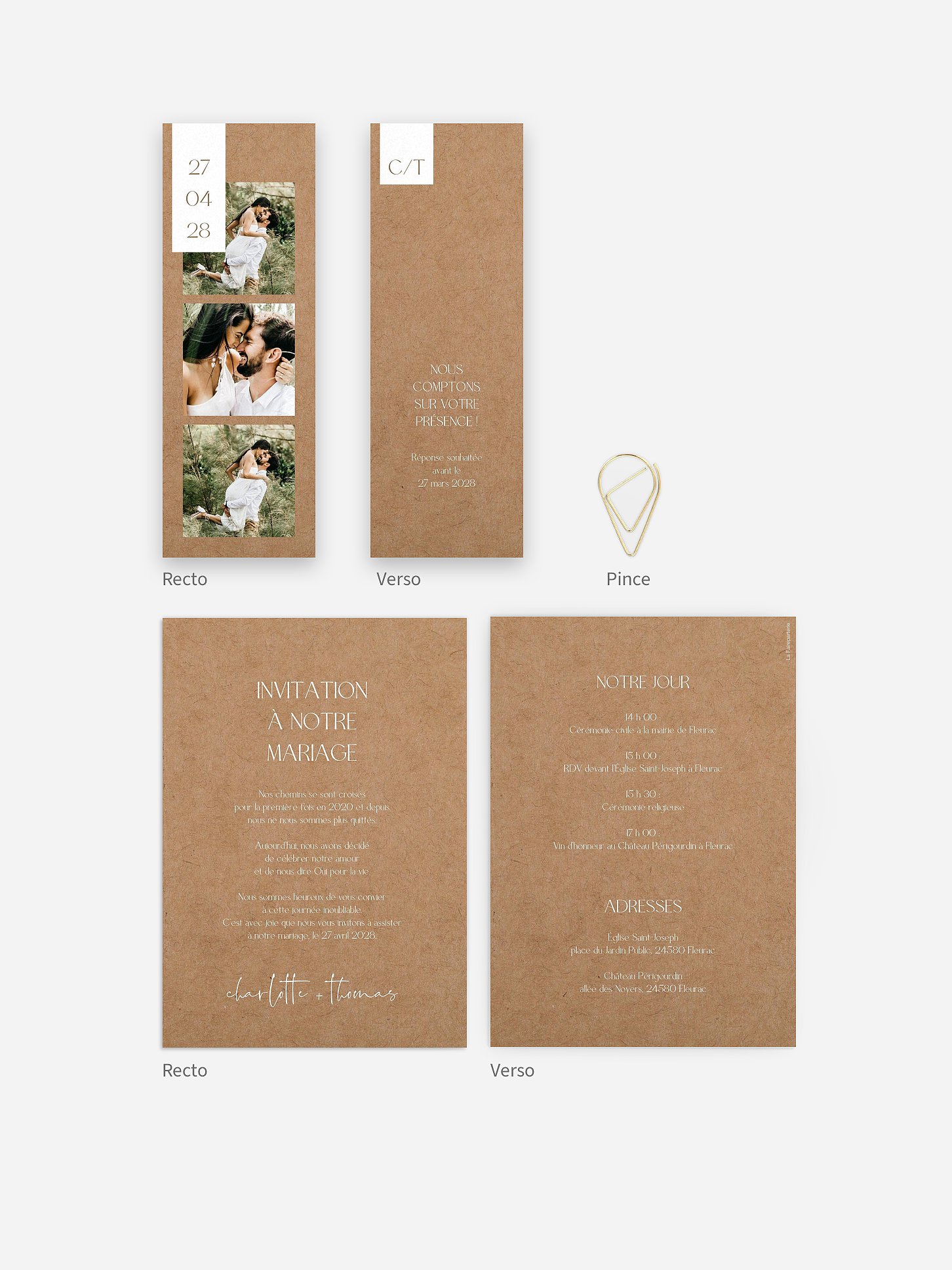 Faire-part de mariage Promesse moderne