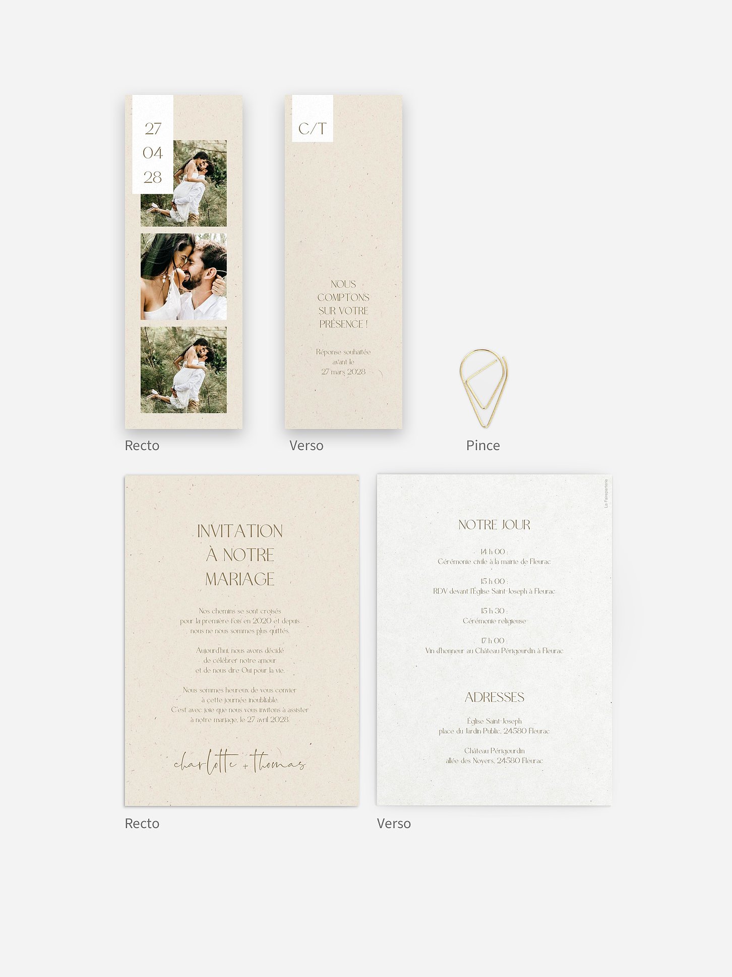 Faire-part de mariage Promesse moderne