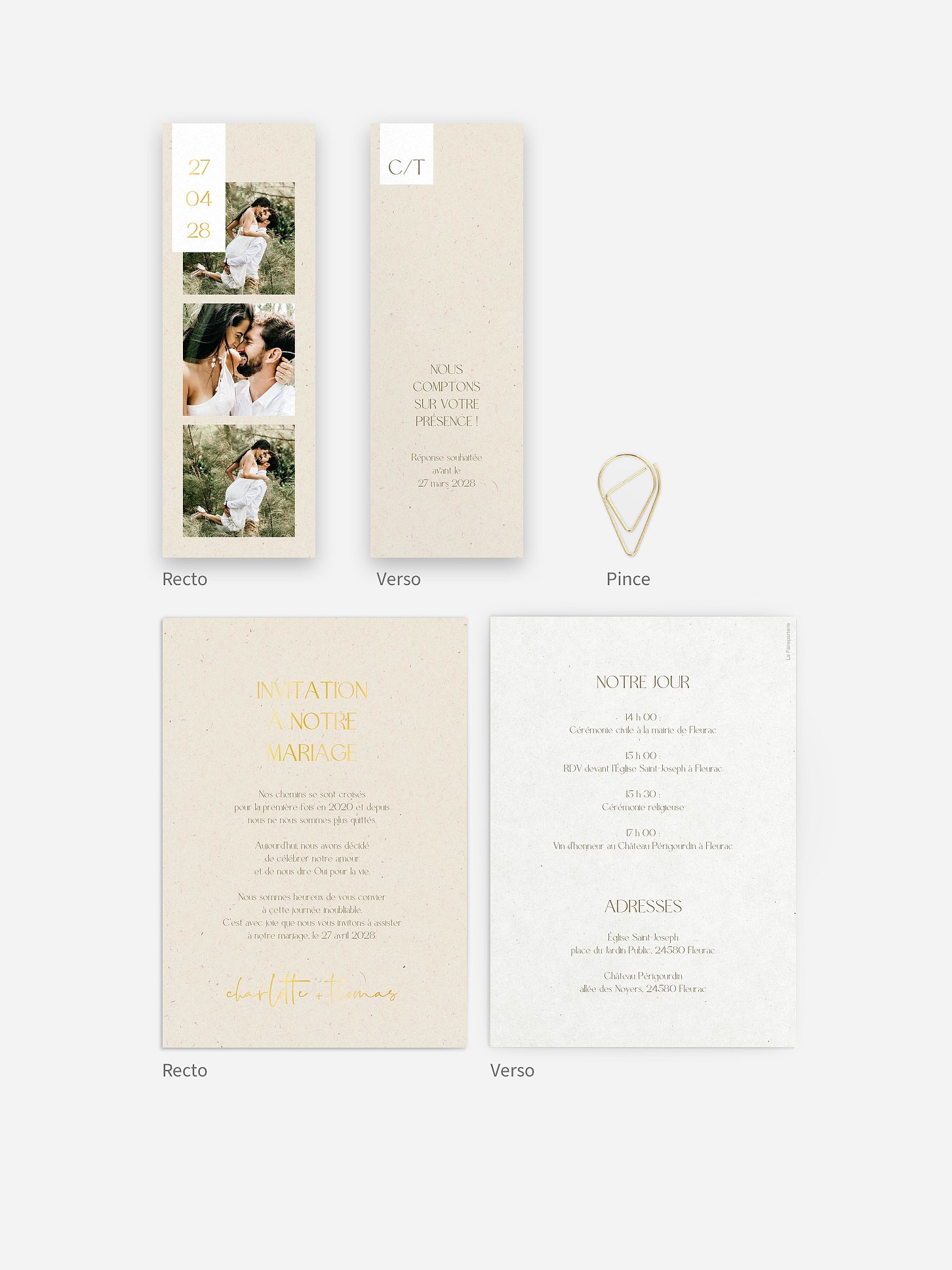 Faire-part de mariage Promesse moderne
