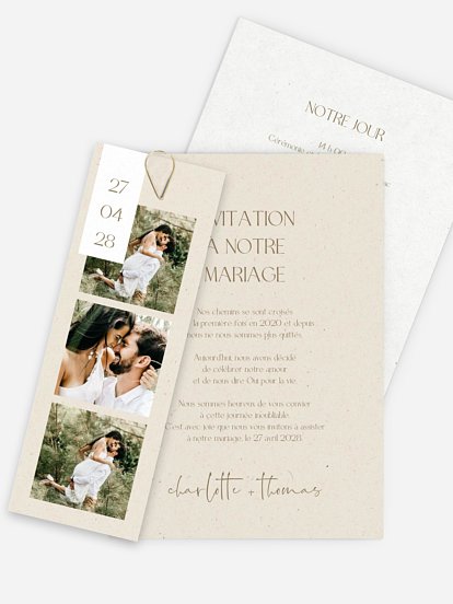 Faire-part de mariage Promesse moderne