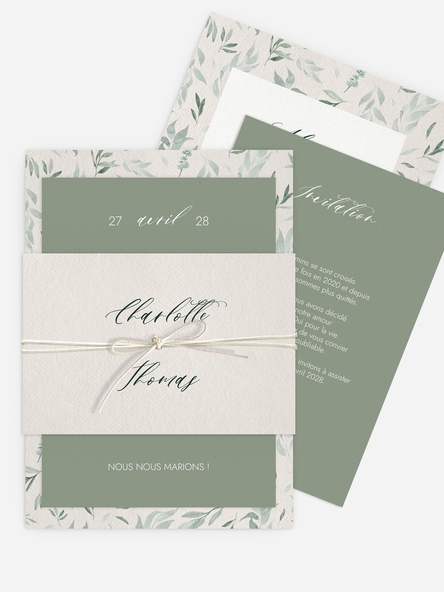 Faire-part de mariage Garden Romance