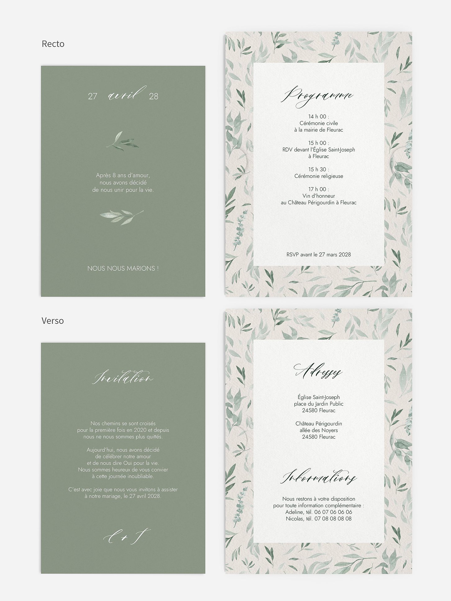 Faire-part de mariage Garden Romance