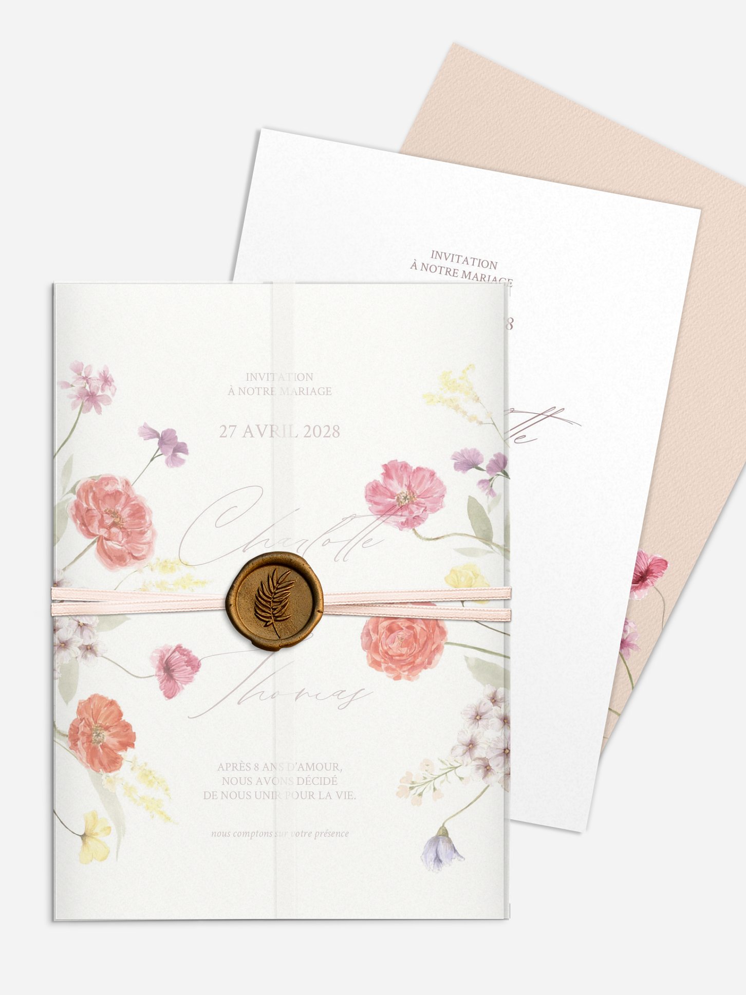 Faire-part de mariage Summer Flowers