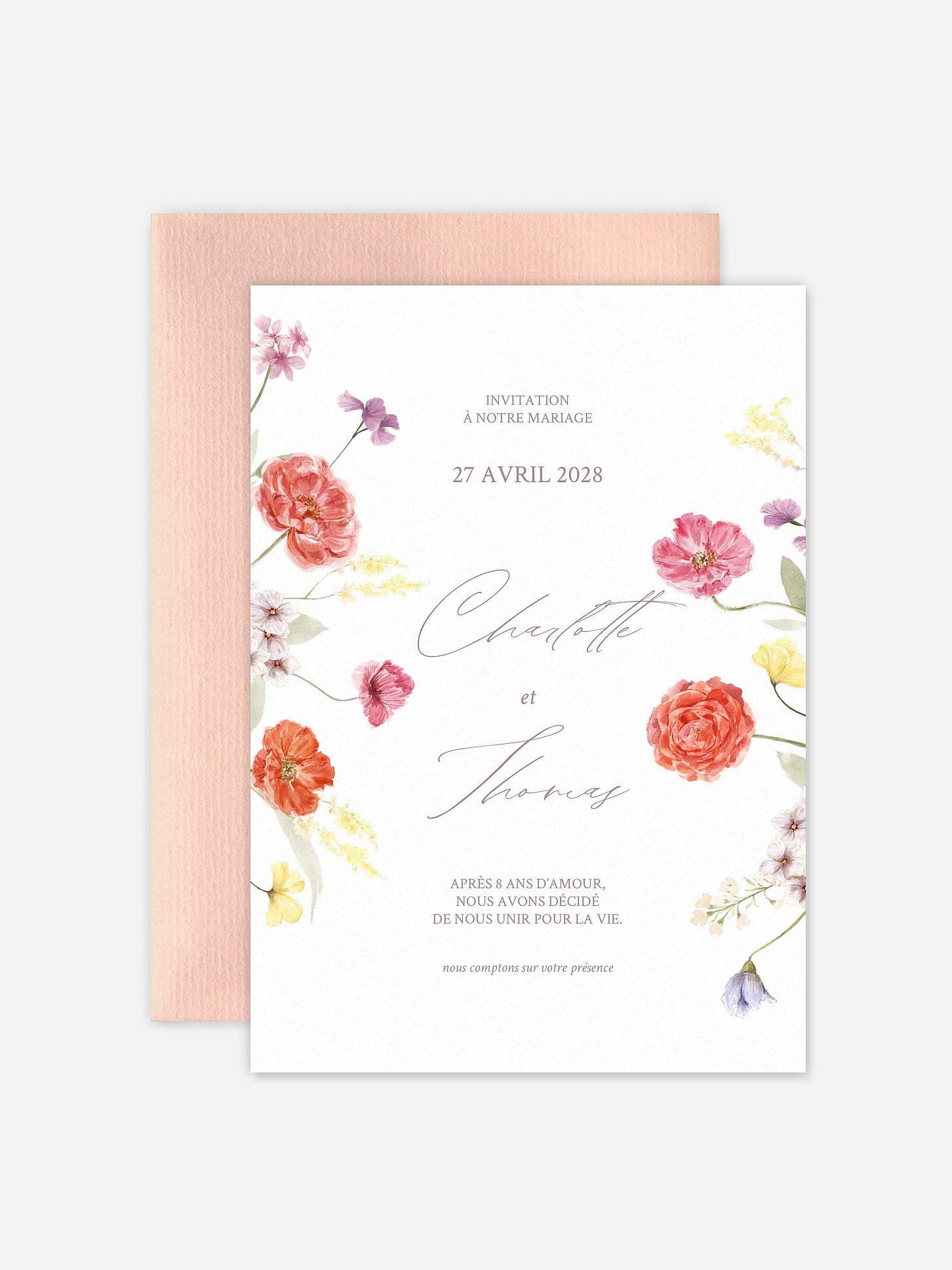 Faire-part de mariage Summer Flowers