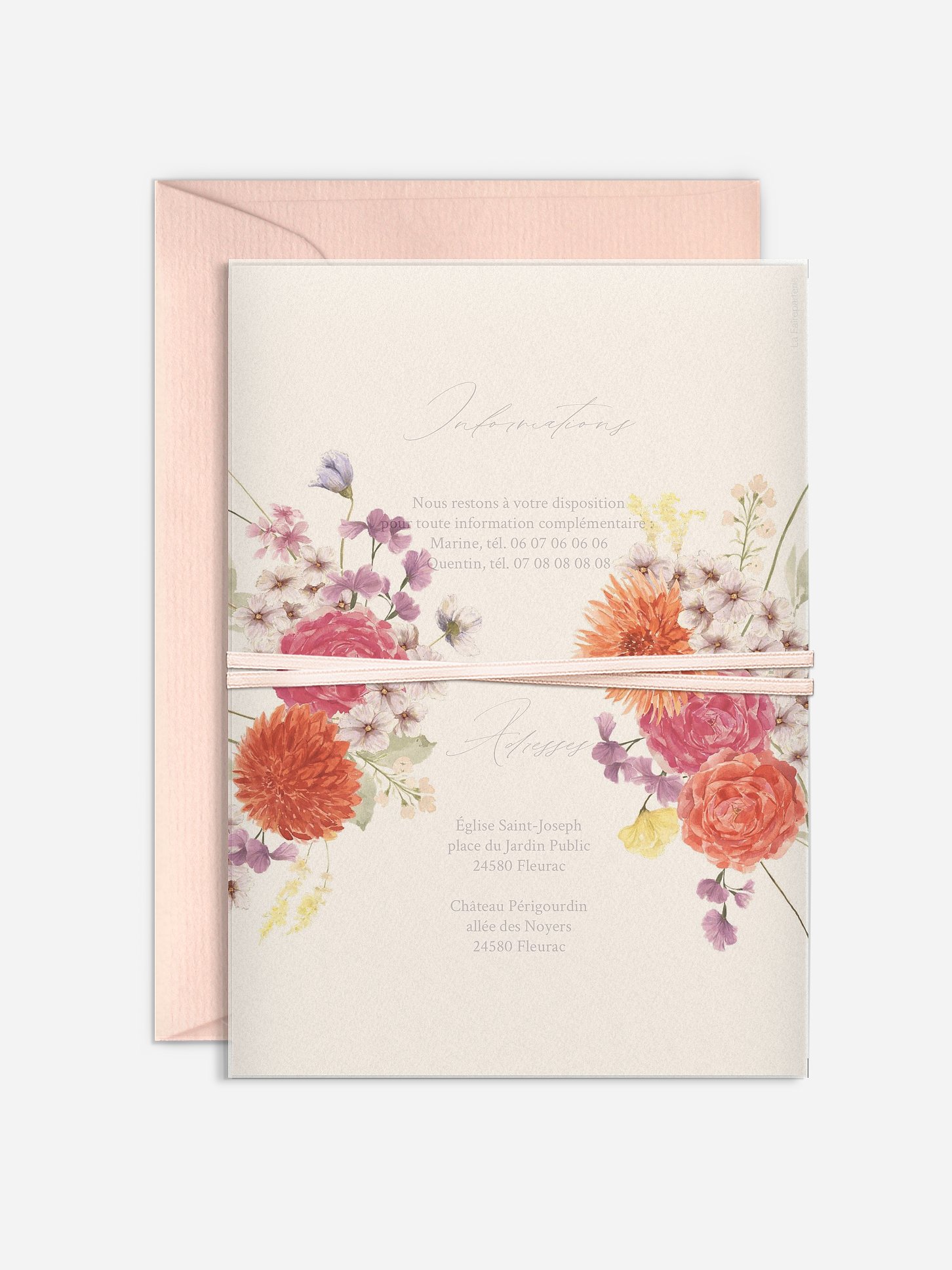 Faire-part de mariage Summer Flowers