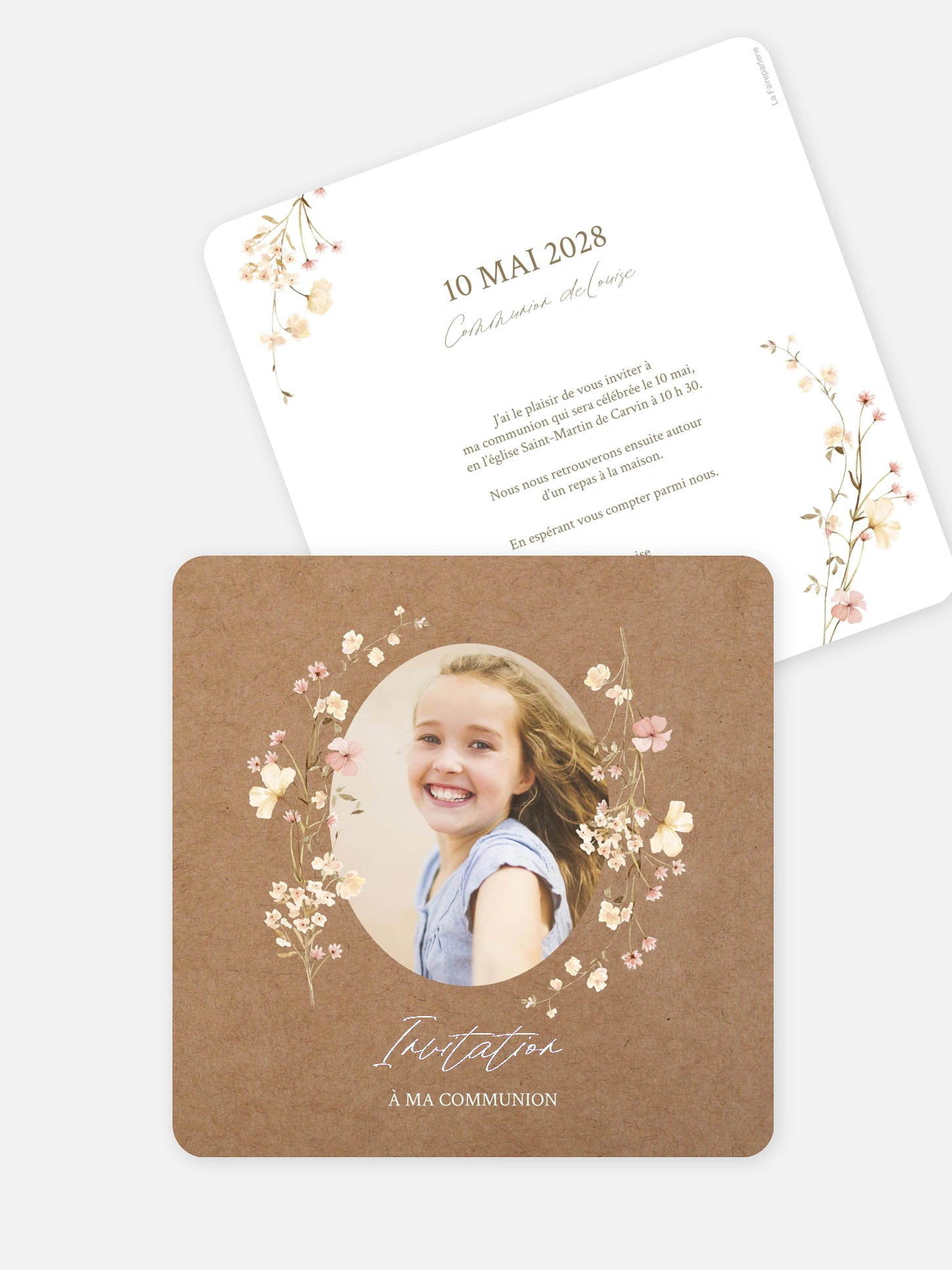 Invitation communion Promesse fleurie