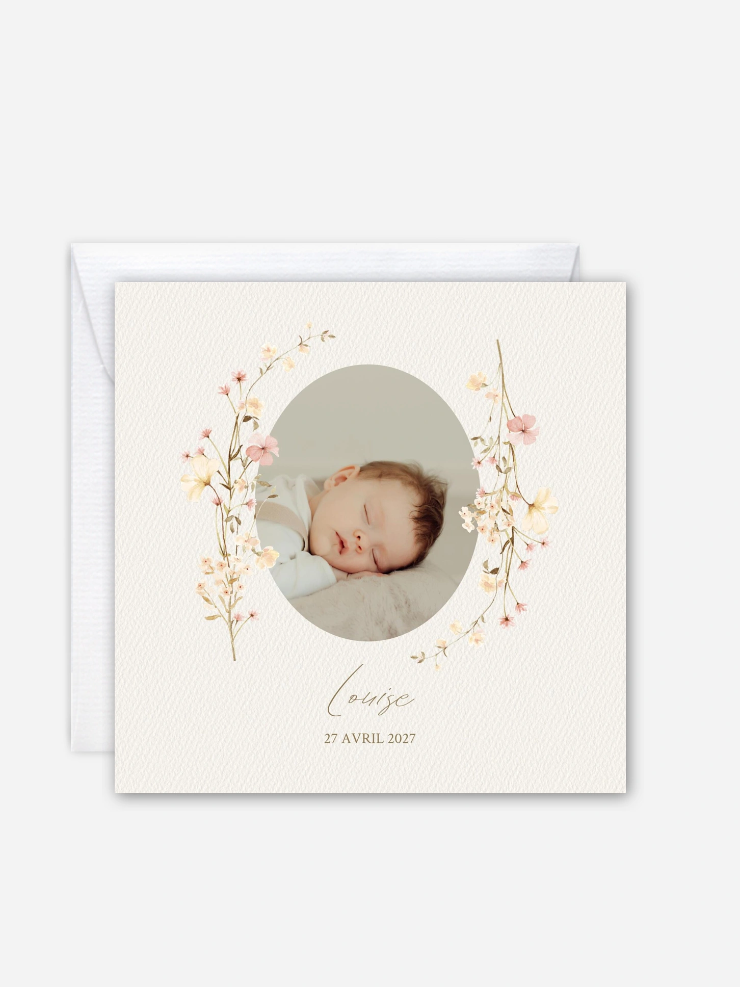 Faire-part naissance Promesse fleurie