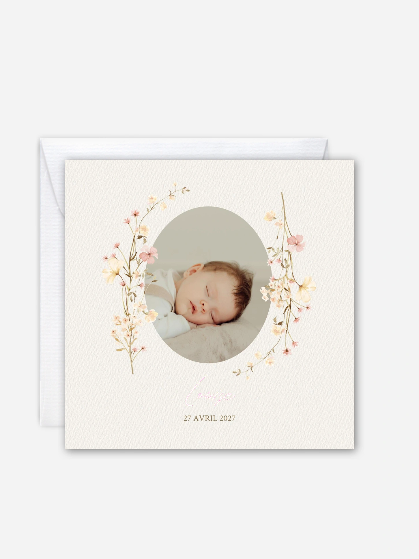 Faire-part naissance Promesse fleurie