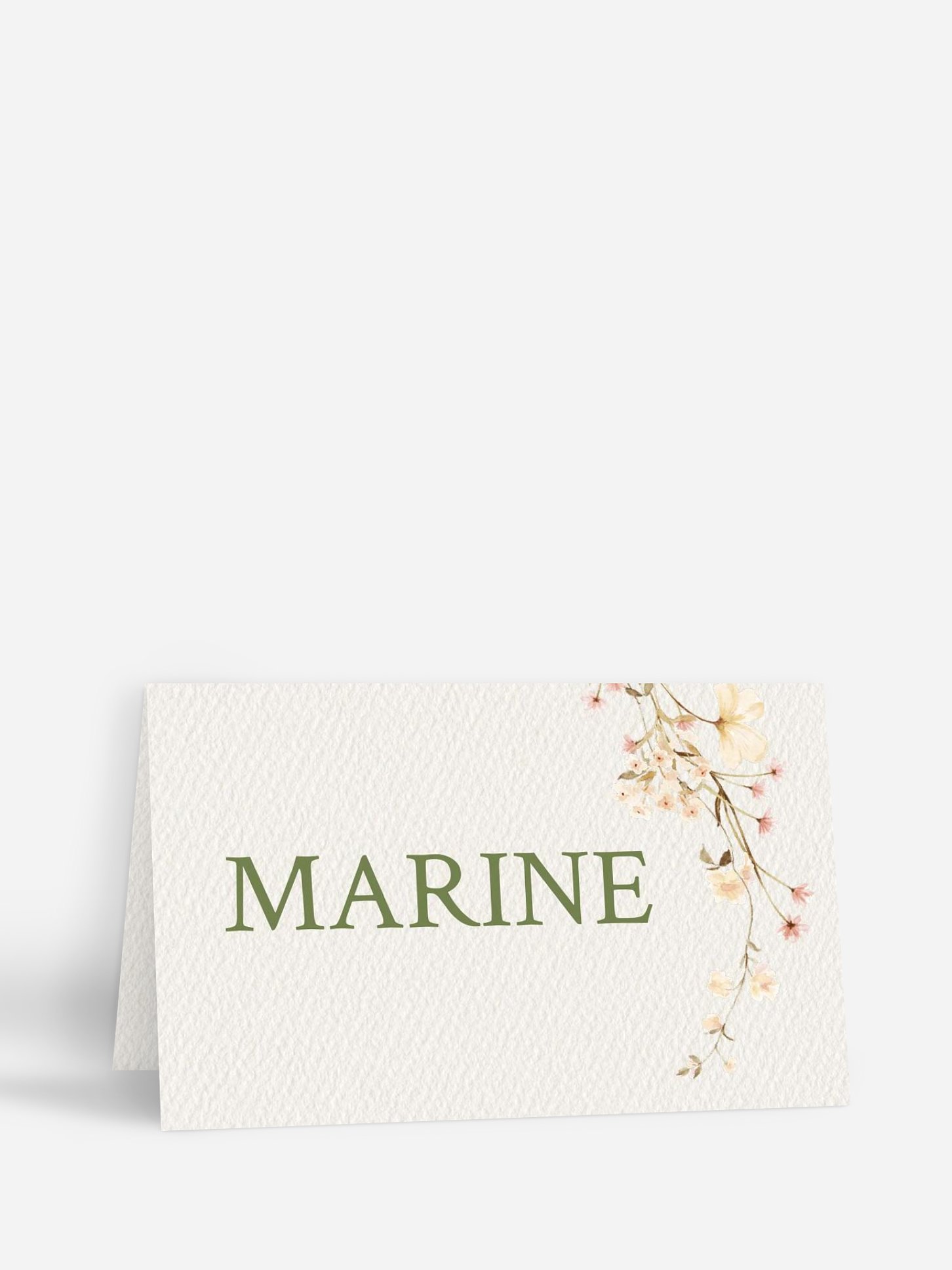Marque-place mariage Promesse fleurie