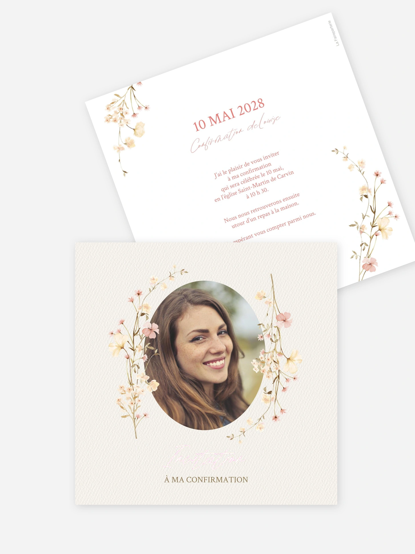Invitation Confirmation Promesse fleurie