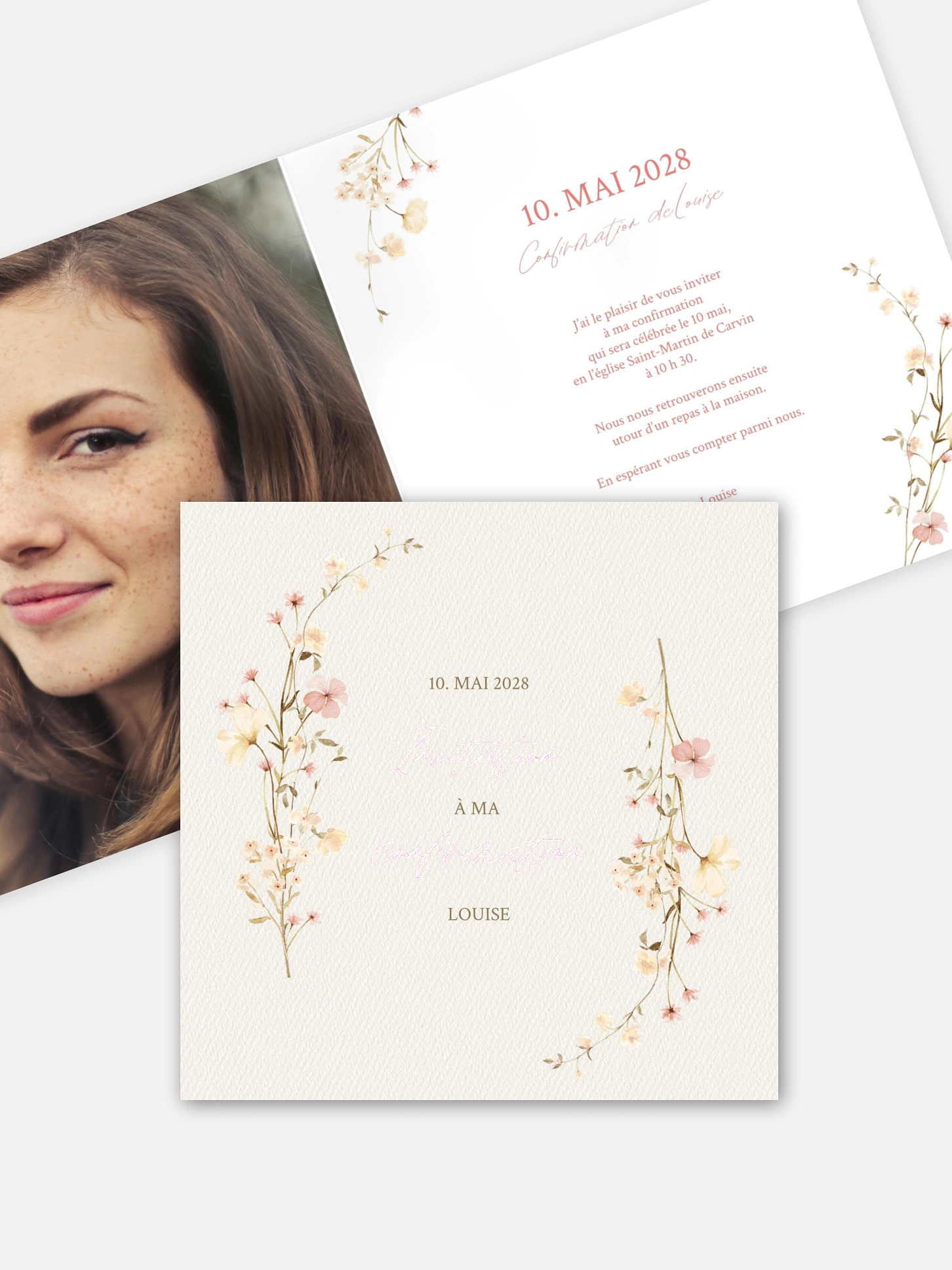 Invitation Confirmation Promesse fleurie