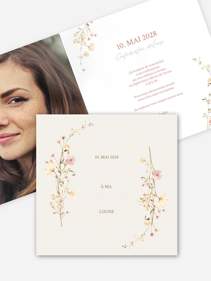 Invitation Confirmation Promesse fleurie